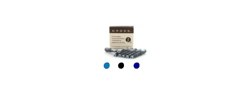 CARTOUCHES D ENCRE CROSS BLEUES-NOIRES