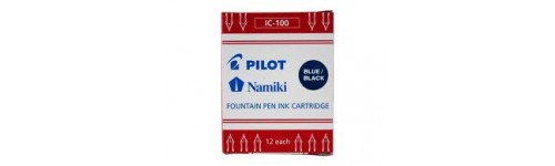 CARTOUCHES D ENCRE BLEUES-NOIRES PILOT